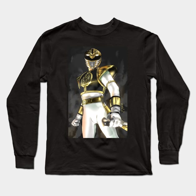 white ranger Long Sleeve T-Shirt by ArtByVincentVera